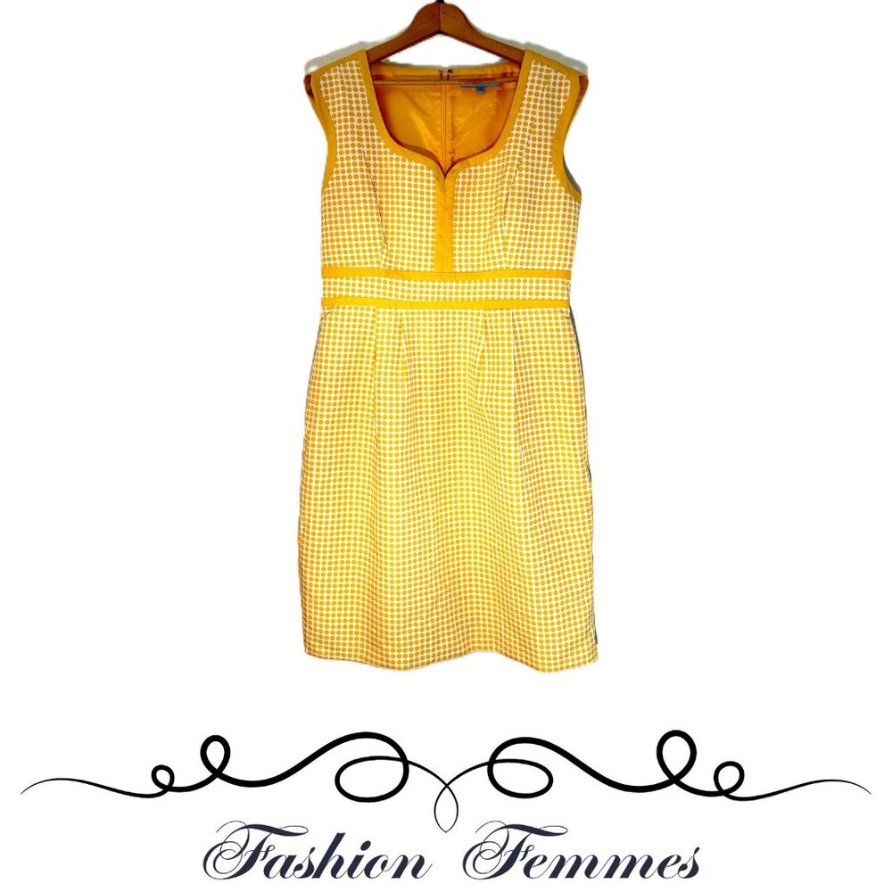 Antonio Melani Gold Polka Dot Cap Sleeve Dress
